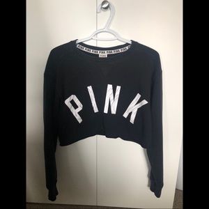 Black cropped sweater from PINK